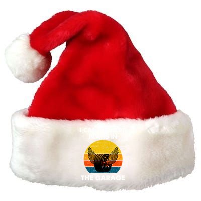 I Cant I Have Plans In The Garage Car Mechanic Gift Premium Christmas Santa Hat