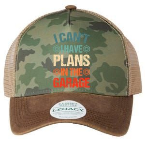 I Can't I Have Plans In The Garage Funny Car Mechanic Dad Gift Legacy Tie Dye Trucker Hat