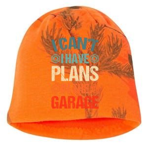 I Can't I Have Plans In The Garage Funny Car Mechanic Dad Gift Kati - Camo Knit Beanie