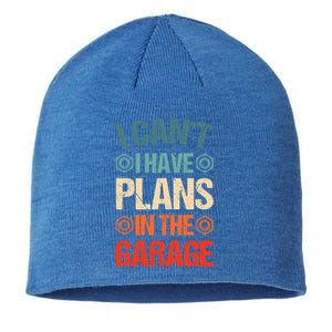 I Can't I Have Plans In The Garage Funny Car Mechanic Dad Gift Sustainable Beanie