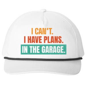 I Can't I Have Plans In The Garage Gift Snapback Five-Panel Rope Hat