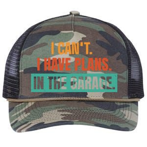 I Can't I Have Plans In The Garage Gift Retro Rope Trucker Hat Cap