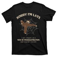 I Caught In Web Procrastination & CouldnT Escape Retro T-Shirt