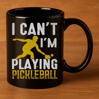 I Can't I'm Playing Pickleball Paddle 11oz C Handle Ceramic Mug