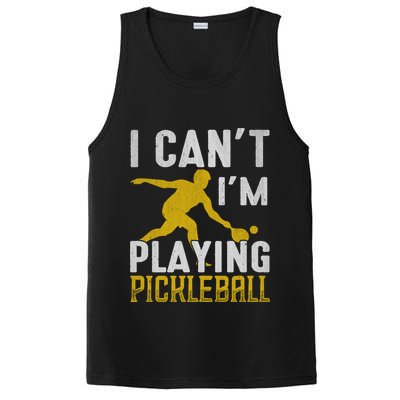I Can't I'm Playing Pickleball Paddle PosiCharge Competitor Tank