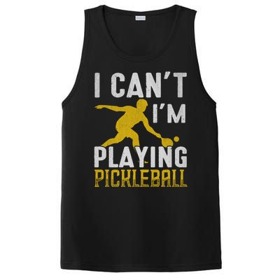 I Can't I'm Playing Pickleball Paddle PosiCharge Competitor Tank