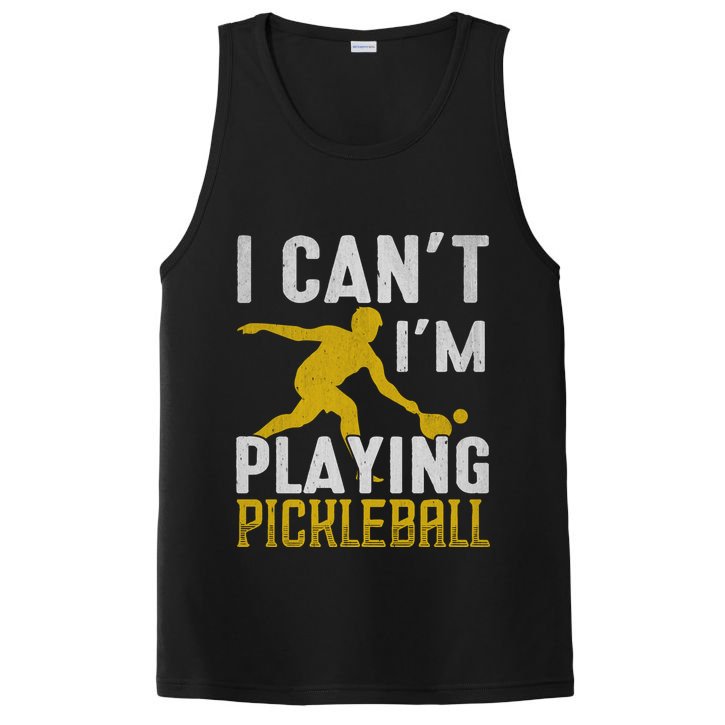I Can't I'm Playing Pickleball Paddle PosiCharge Competitor Tank