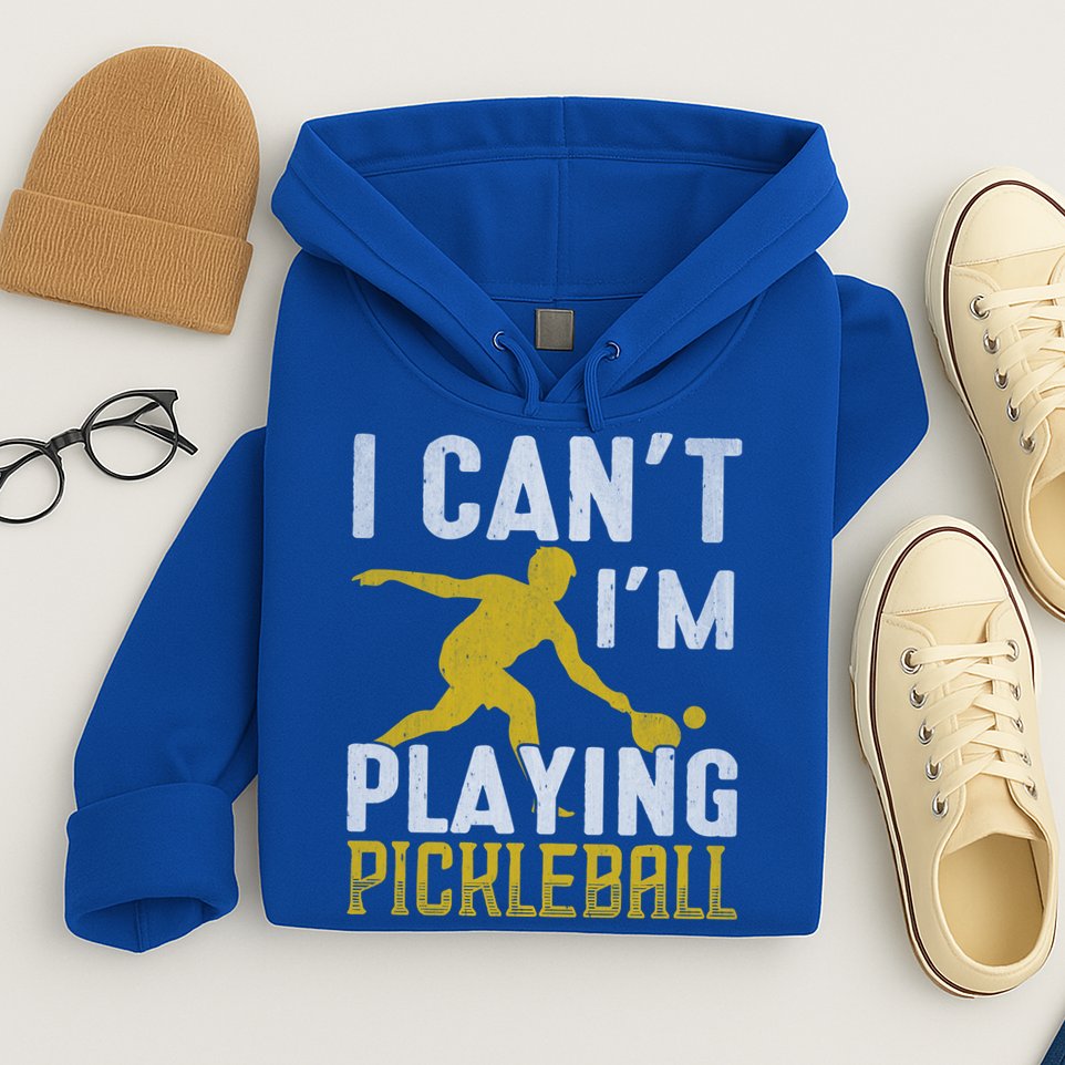 I Can't I'm Playing Pickleball Paddle Hoodie