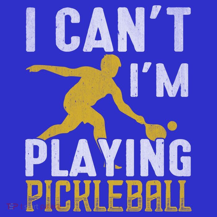 I Can't I'm Playing Pickleball Paddle Button