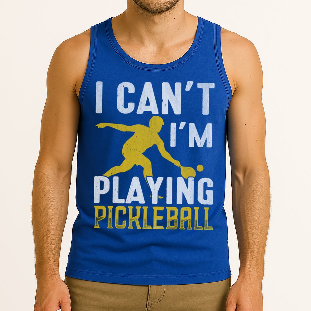 I Can't I'm Playing Pickleball Paddle Tank Top