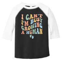 I Can't I'm Busy Growing A Human Toddler Fine Jersey T-Shirt