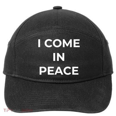 I COME IN PEACE I'M PEACE Apparels Funny Couple's Matching 7-Panel Snapback Hat