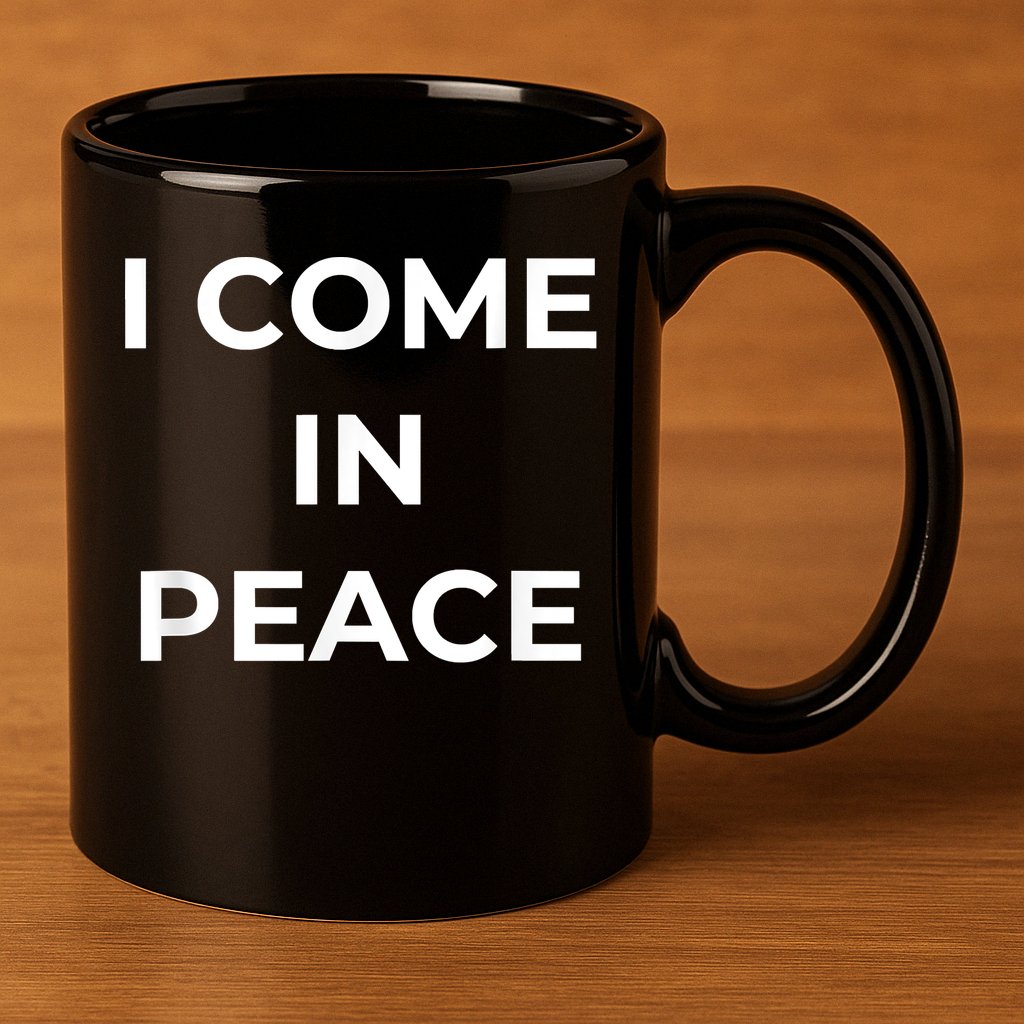 I COME IN PEACE I'M PEACE Apparels Funny Couple's Matching 11oz C Handle Ceramic Mug