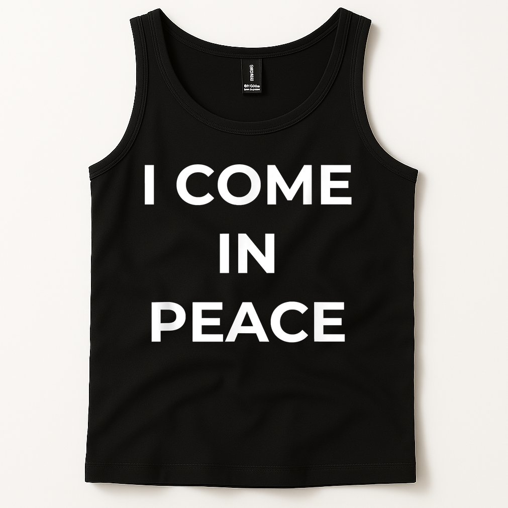 I COME IN PEACE I'M PEACE Apparels Funny Couple's Matching Tank Top
