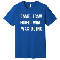 I Came I Saw I Forgot What I Was Doing Sarcastic Tee Gift Premium T-Shirt