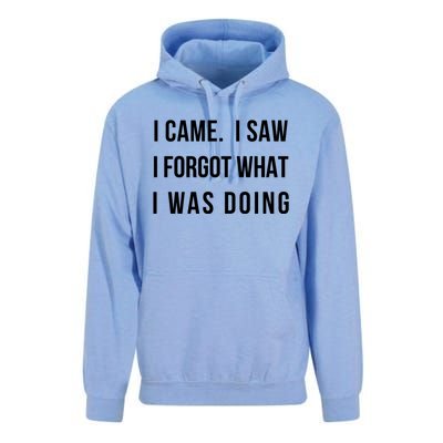 I Came I Saw I Forgot What I Was Doing Sarcastic Tee Gift Unisex Surf Hoodie