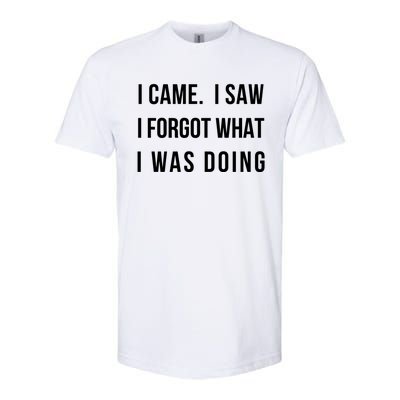 I Came I Saw I Forgot What I Was Doing Sarcastic Tee Gift Softstyle CVC T-Shirt