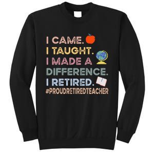 I Came I Taught I Made A Difference I Retired Funny Teacher Sweatshirt