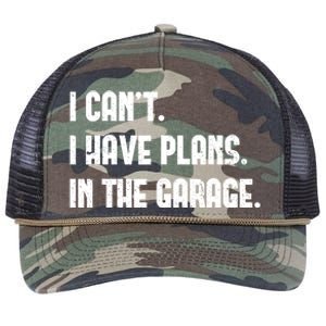 I Cant I Have Plans In The Garage Fathers Day Car Mechanics Retro Rope Trucker Hat Cap