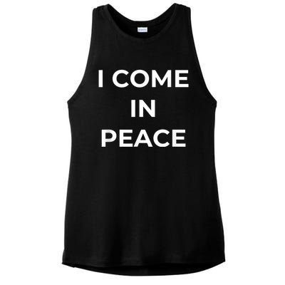 I COME IN PEACE & I'M PEACE Cute Funny Couple Matching New Ladies PosiCharge Tri-Blend Wicking Tank