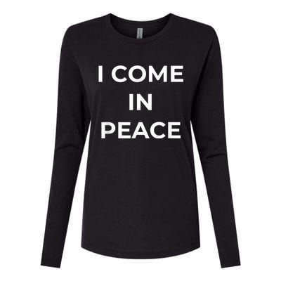 I COME IN PEACE & I'M PEACE Cute Funny Couple Matching New Womens Cotton Relaxed Long Sleeve T-Shirt