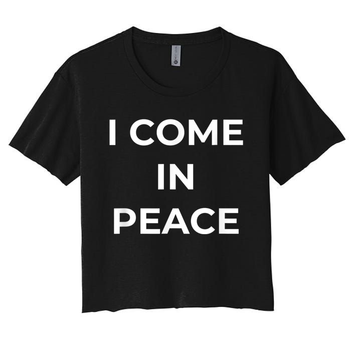 I COME IN PEACE & I'M PEACE Cute Funny Couple Matching New Women's Crop Top Tee