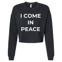 I COME IN PEACE & I'M PEACE Cute Funny Couple Matching New Cropped Pullover Crew