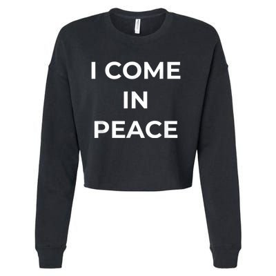 I COME IN PEACE & I'M PEACE Cute Funny Couple Matching New Cropped Pullover Crew