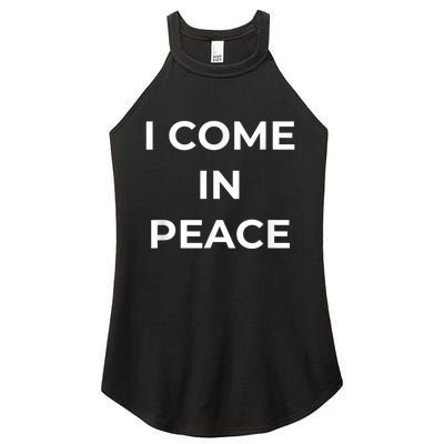 I COME IN PEACE & I'M PEACE Cute Funny Couple Matching New Women's Perfect Tri Rocker Tank