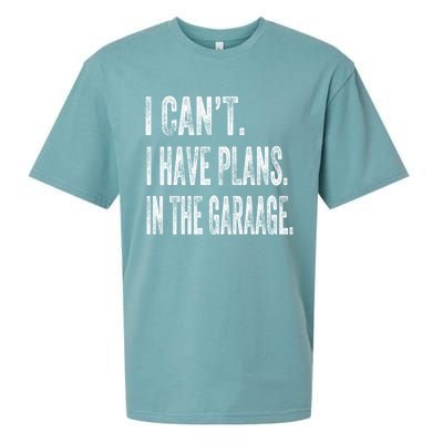 I Cant I Have Plans In The Garage Fathers Day Car Mechanics Meaningful Gift Sueded Cloud Jersey T-Shirt