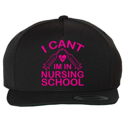 I Cant I'm In Nursing School T Wool Snapback Cap