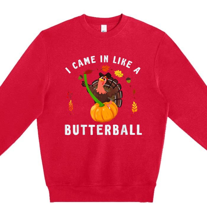 I Came In Like A Butterball Thanksgiving Dinner Turkey Lover Premium Crewneck Sweatshirt