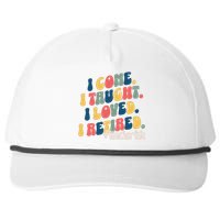 I Came I Taught I Loved I Retired Funny Teacher Snapback Five-Panel Rope Hat