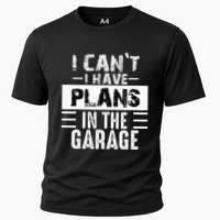 I Cant I Have Plans In The Garage Funny Retro Car Mechanic Performance Shirt