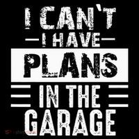 I Cant I Have Plans In The Garage Funny Retro Car Mechanic Backpack