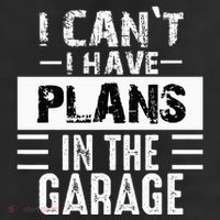 I Cant I Have Plans In The Garage Funny Retro Car Mechanic 25L Jumbo Tote