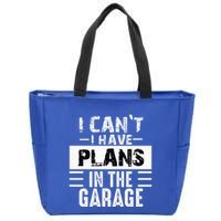 I Cant I Have Plans In The Garage Funny Retro Car Mechanic Zip Tote Bag
