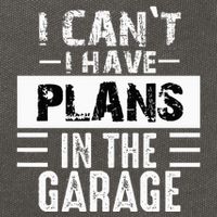 I Cant I Have Plans In The Garage Funny Retro Car Mechanic Cotton Canvas Backpack