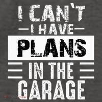 I Cant I Have Plans In The Garage Funny Retro Car Mechanic Vector Backpack