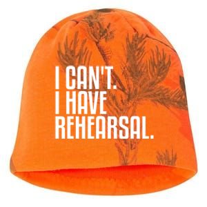 I Can't I Have Rehearsal A Funny Gift For Theater Theatre Thespian Gift Kati - Camo Knit Beanie