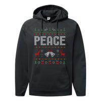 I Come In Peace IM Peace Matching Couple Christmas Pajamas Performance Fleece Hoodie