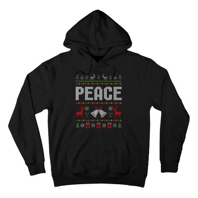 I Come In Peace IM Peace Matching Couple Christmas Pajamas Hoodie