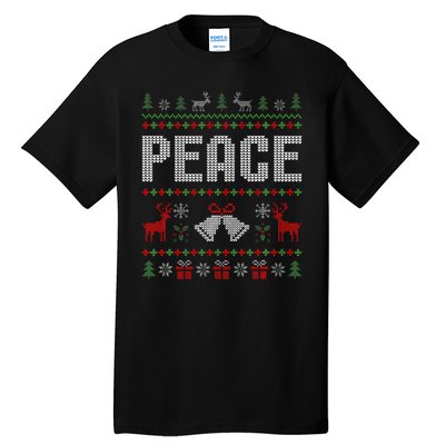 I Come In Peace IM Peace Matching Couple Christmas Pajamas Tall T-Shirt