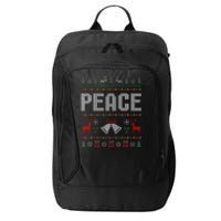 I Come In Peace IM Peace Matching Couple Christmas Pajamas City Backpack