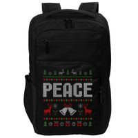 I Come In Peace IM Peace Matching Couple Christmas Pajamas Impact Tech Backpack