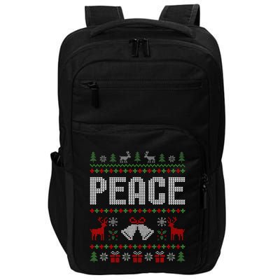 I Come In Peace IM Peace Matching Couple Christmas Pajamas Impact Tech Backpack