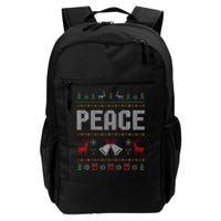 I Come In Peace IM Peace Matching Couple Christmas Pajamas Daily Commute Backpack