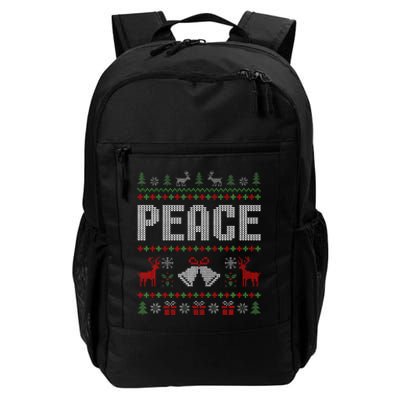 I Come In Peace IM Peace Matching Couple Christmas Pajamas Daily Commute Backpack