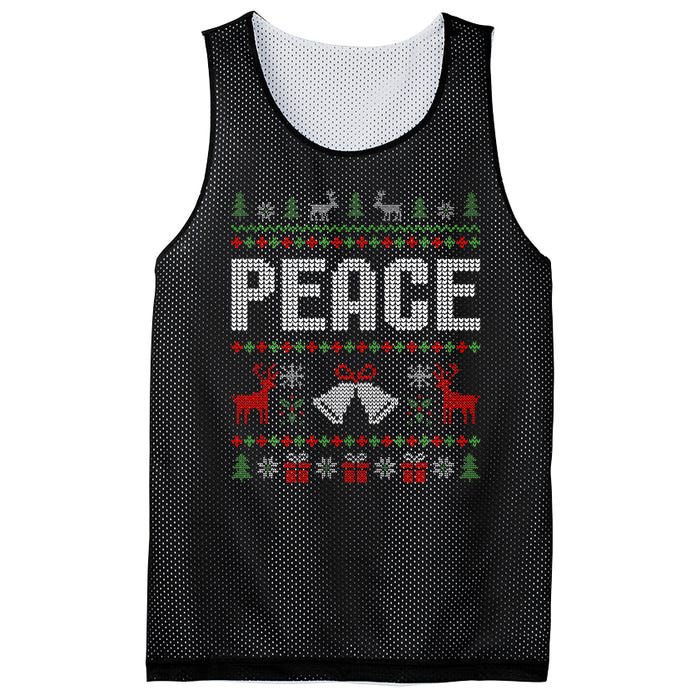 I Come In Peace IM Peace Matching Couple Christmas Pajamas Mesh Reversible Basketball Jersey Tank