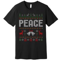 I Come In Peace IM Peace Matching Couple Christmas Pajamas Premium T-Shirt